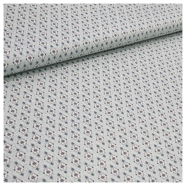 Baumwolle Digital Floral mit Rauten