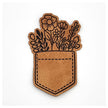 Label Flowerpocket aus Kunstleder