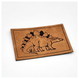 Label Stegosaurus aus Kunstleder