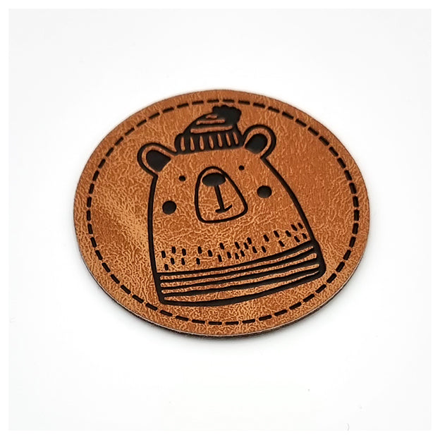 Label Eisbär aus Kunstleder