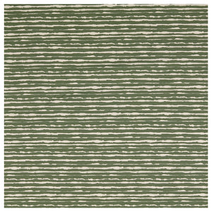 Jersey Streifen olive/weiß unregelmäßig