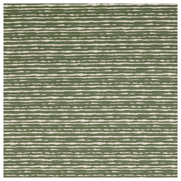 Jersey Streifen olive/weiß unregelmäßig