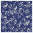Jeansstoff Blätter marine