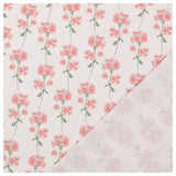 Jersey rosa Blumen auf weiß Digital