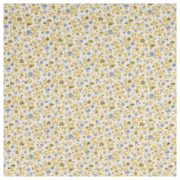 Musselin Baumwolle Blümchen hellblau