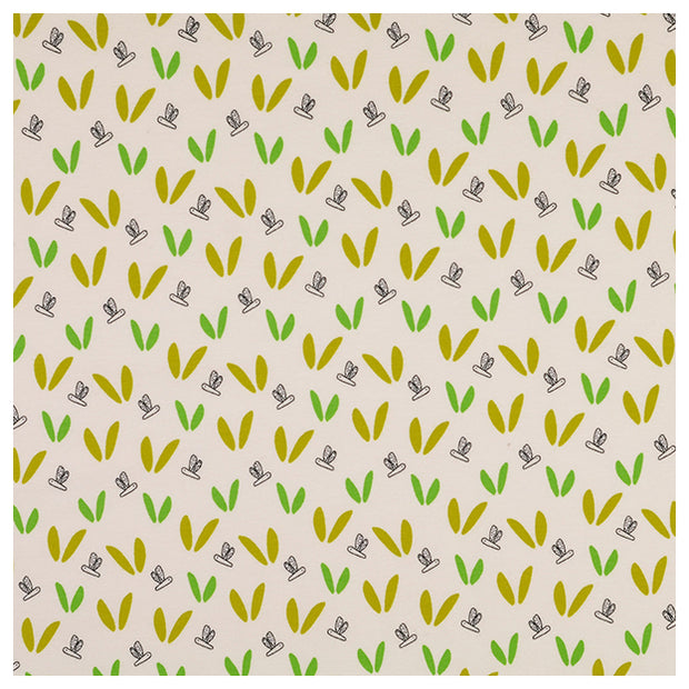 French Terry peach Libelle weiß geraut