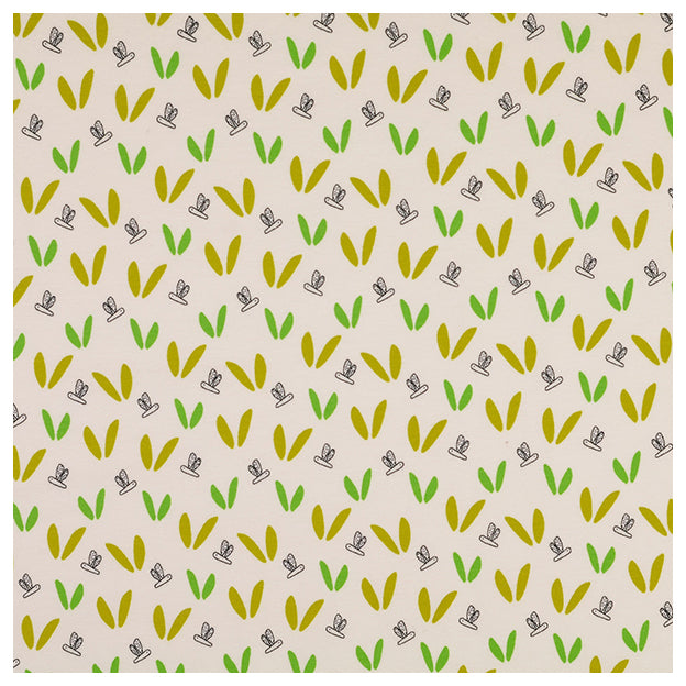 French Terry Stoffpaket Libelle weiß und uni mit Bündchen