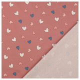 Interlock Jersey Herzen rosa