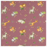 Jersey süße Wildtiere mauve Bio