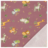 Jersey süße Wildtiere mauve Bio
