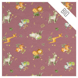 Jersey süße Wildtiere mauve Bio