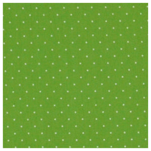 Baumwolle Satin Tupfen hellgrün/weiß