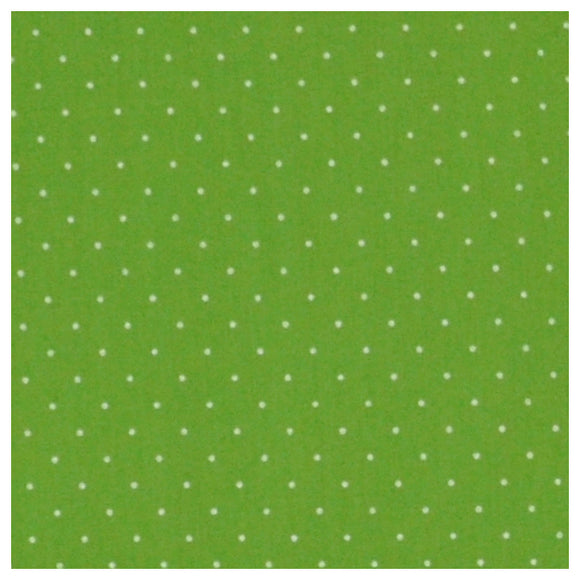 Baumwolle Satin Tupfen hellgrün/weiß