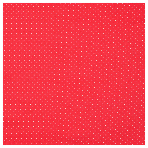 Baumwolle Satin Punkte rot/weiß