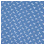 Baumwolle Satin Blumen blau/weiß