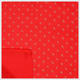 Baumwolle Satin Blumen rot/beige
