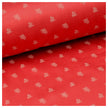 Baumwolle Satin Blumen rot/beige