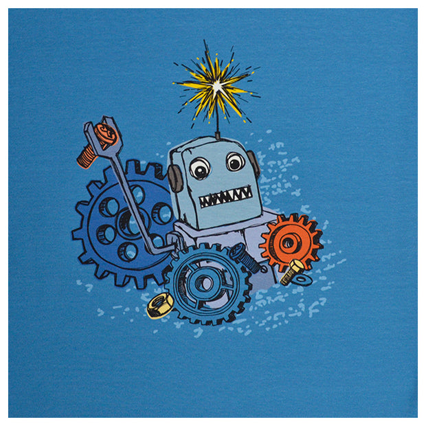 Jersey Panel Roboter blau