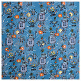 Jersey Panel Roboter blau