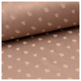 Baumwolle Satin Blumen braun/beige