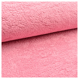 Baumwoll Teddy Plüsch rosa