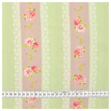 Baumwolle Tracht Rosen/Streifen mint