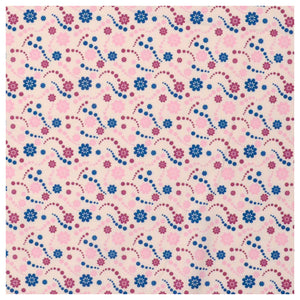 Baumwolle Blumen weiß/blau/violett