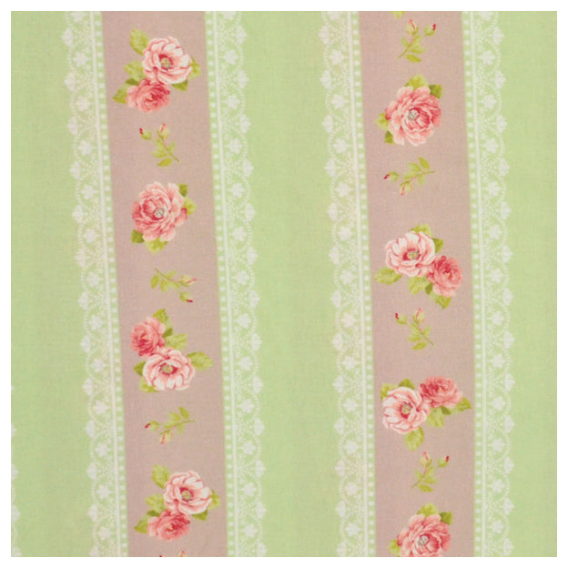 Baumwolle Tracht Rosen/Streifen mint