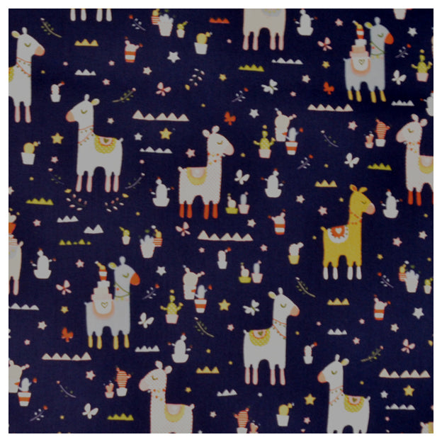 Baumwolle Popelin Lama Kaktus Party