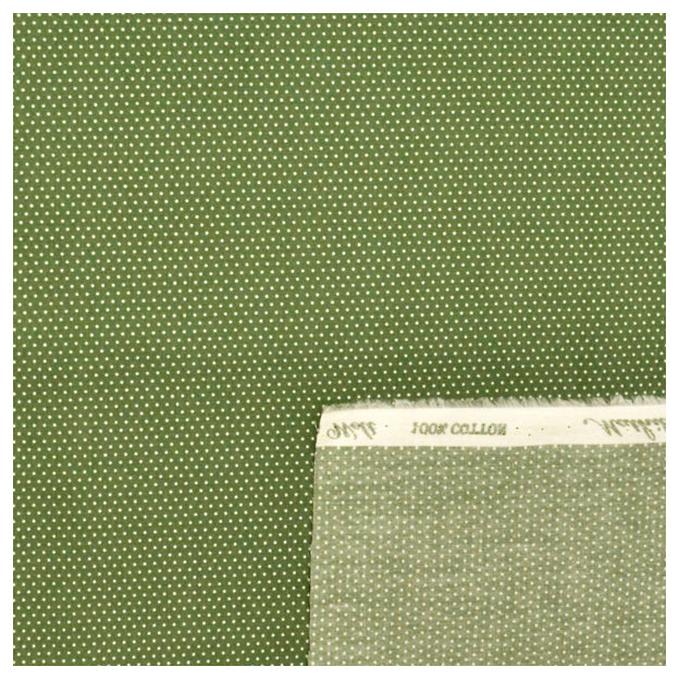 Baumwolle kleine Tupfen grün und weiß