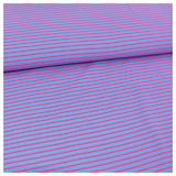 Jersey Streifen pink/türkis 4mm