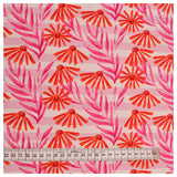 Jersey Blumen/ Streifen rosa