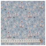 Jersey Schmetterlinge Digital hellblau