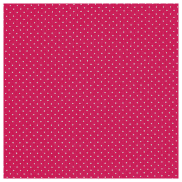 Baumwolle mini Tupfen pink/weiß