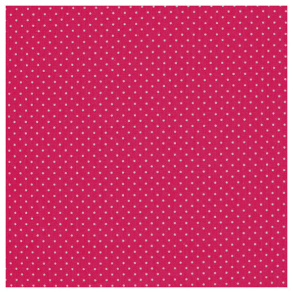 Baumwolle mini Tupfen pink/weiß