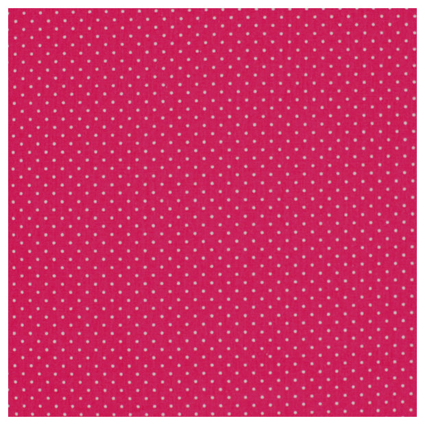 Baumwolle mini Tupfen pink/weiß