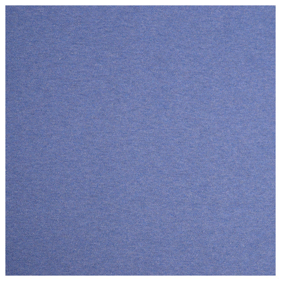 Interlock Jersey Uni blau meliert Organic