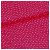 Baumwolle mini Tupfen pink/weiß
