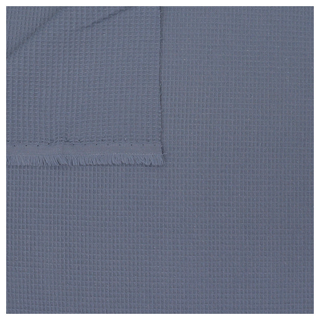 Waffelpiqué blau fein