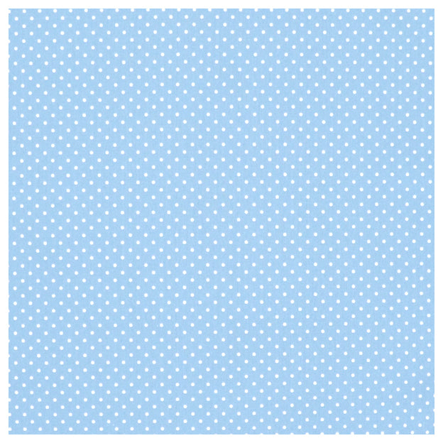 Baumwolle mini Tupfen hellblau und weiß