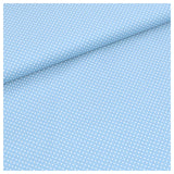 Baumwolle mini Tupfen hellblau und weiß