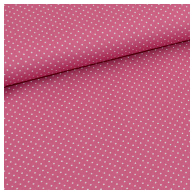 Baumwolle mini Tupfen altrosa und weiß