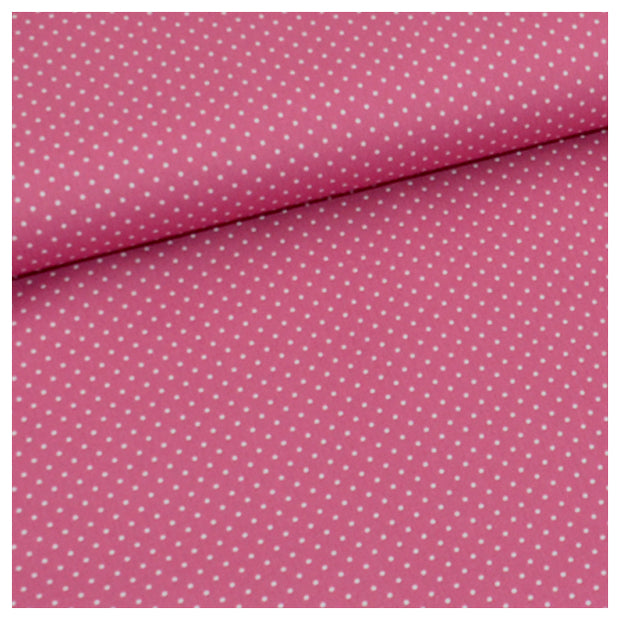 Baumwolle mini Tupfen altrosa und weiß