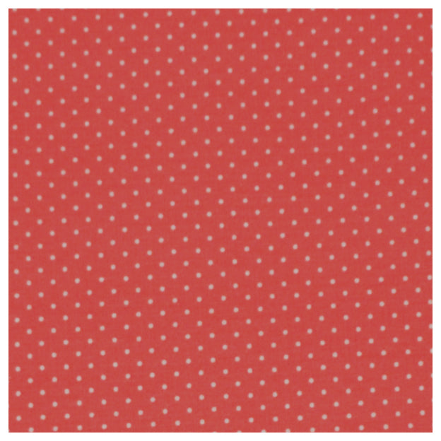 Baumwolle mini Tupfen coralle und weiß