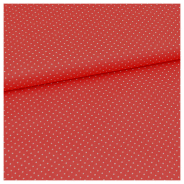 Baumwolle mini Tupfen coralle und weiß