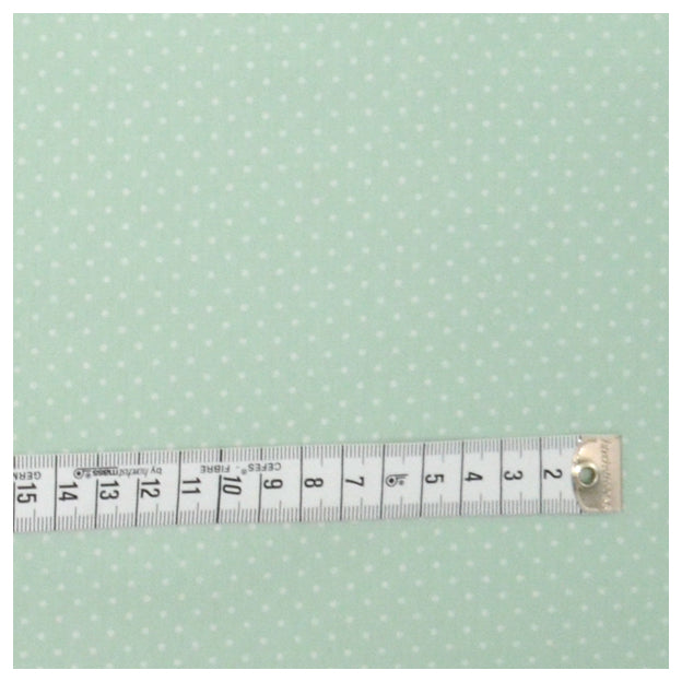 Baumwolle mini Tupfen mint und weiß