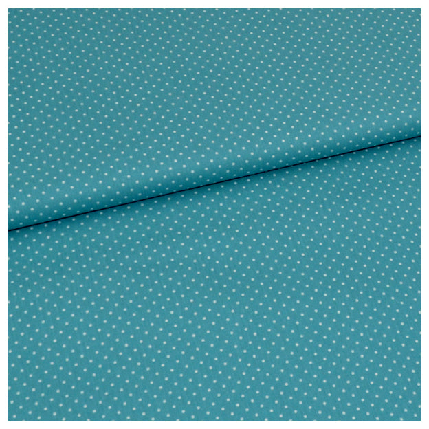 Baumwolle mini Tupfen salbei/weiß