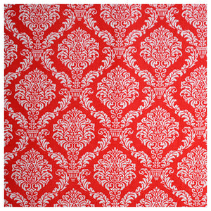 Baumwollstoff Ornamente rot