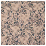 Baumwolle Blumen blau und beige