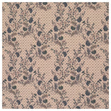 Baumwolle Blumen blau und beige